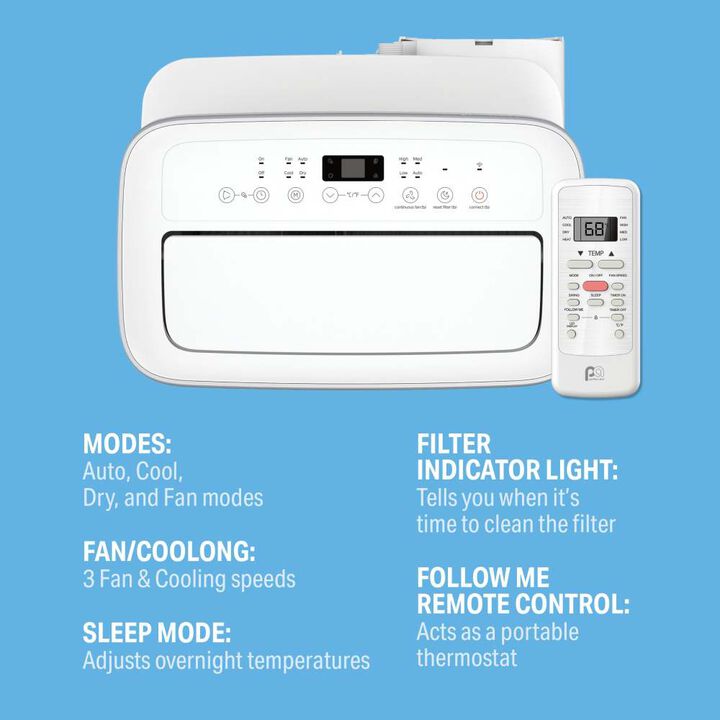 Perfect Aire 115V 12000 BTU/8000 SACC Portable Air Conditioner with Remote, large image number 6