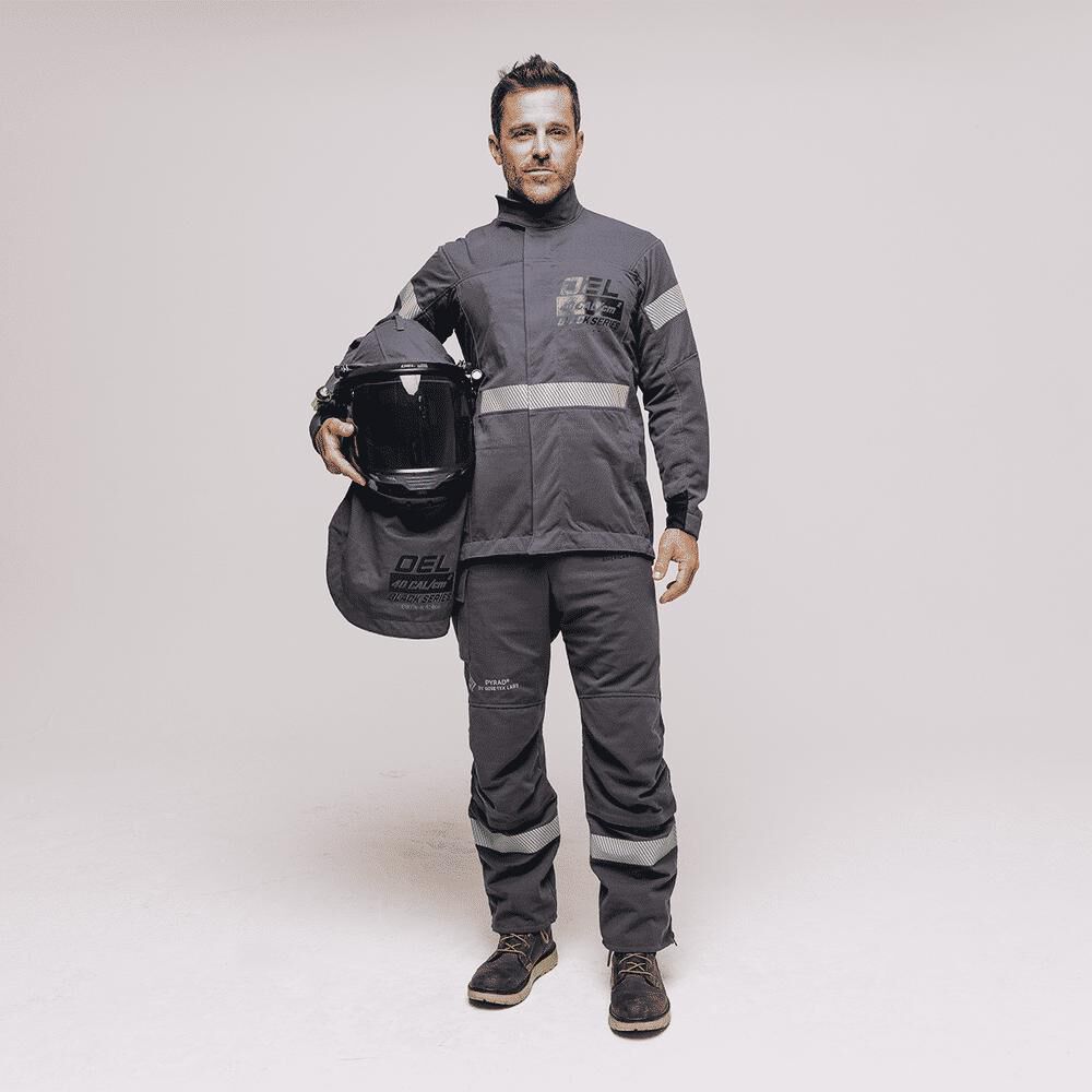 OEL 40 Cal Jacket and Bib Overall Kit Mens Charcoal Gray Small, large image number 5