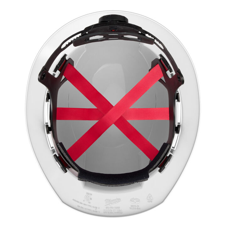 Milwaukee BOLT White Full Brim Hard Hat with 6pt Ratcheting Suspension Type 1 Class E & USB Cooling Fan Bundle, large image number 10