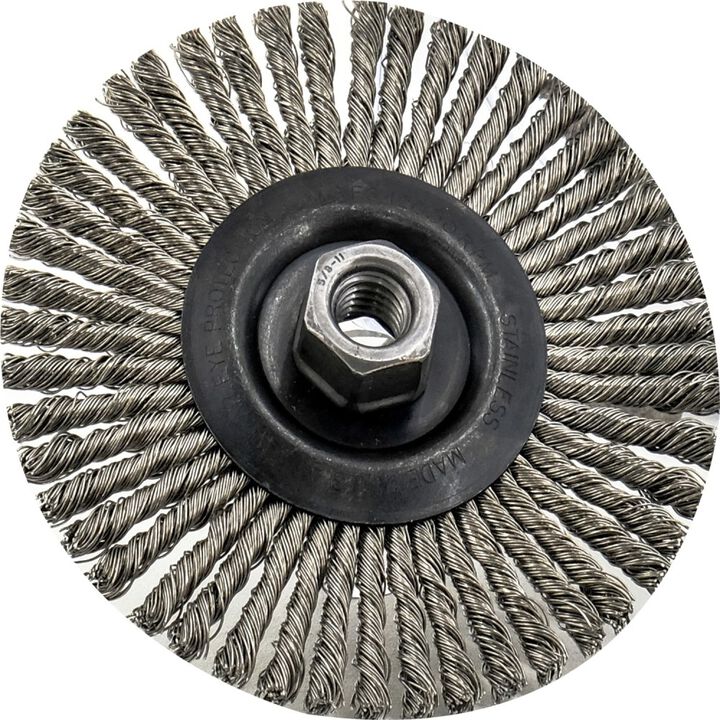 United Abrasives Stainless Steel Wire 4 Inch Pipeline Brush
