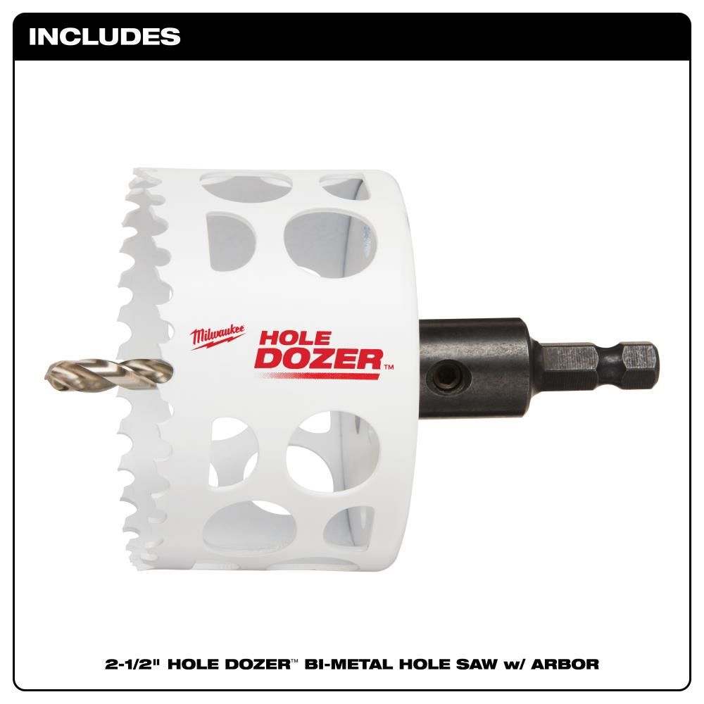 Milwaukee 2-1/2 in. Bi-Metal Hole Saw with Arbor, large image number 2