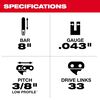 Milwaukee Reconditioned M18 Fuel Hatchet 8 Inch Pruning Saw (Bare Tool), Saw Chain Bundle, small image number 4