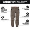 Milwaukee Womens GRIDIRON Double Knee Jogger Pants, Brown 10, small image number 2