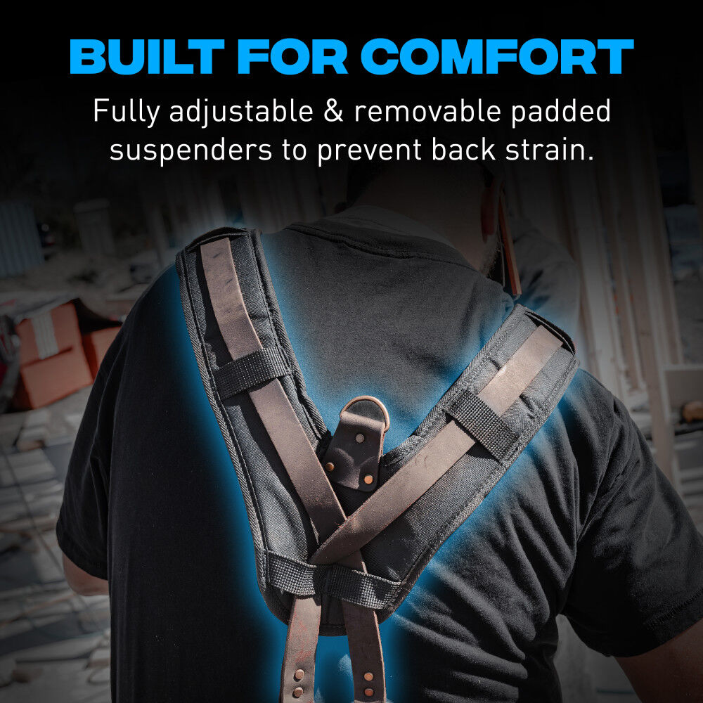 Ox Tools OX Pro Oil-Tanned Leather Framer Tool Rig With Suspenders Large, large image number 4