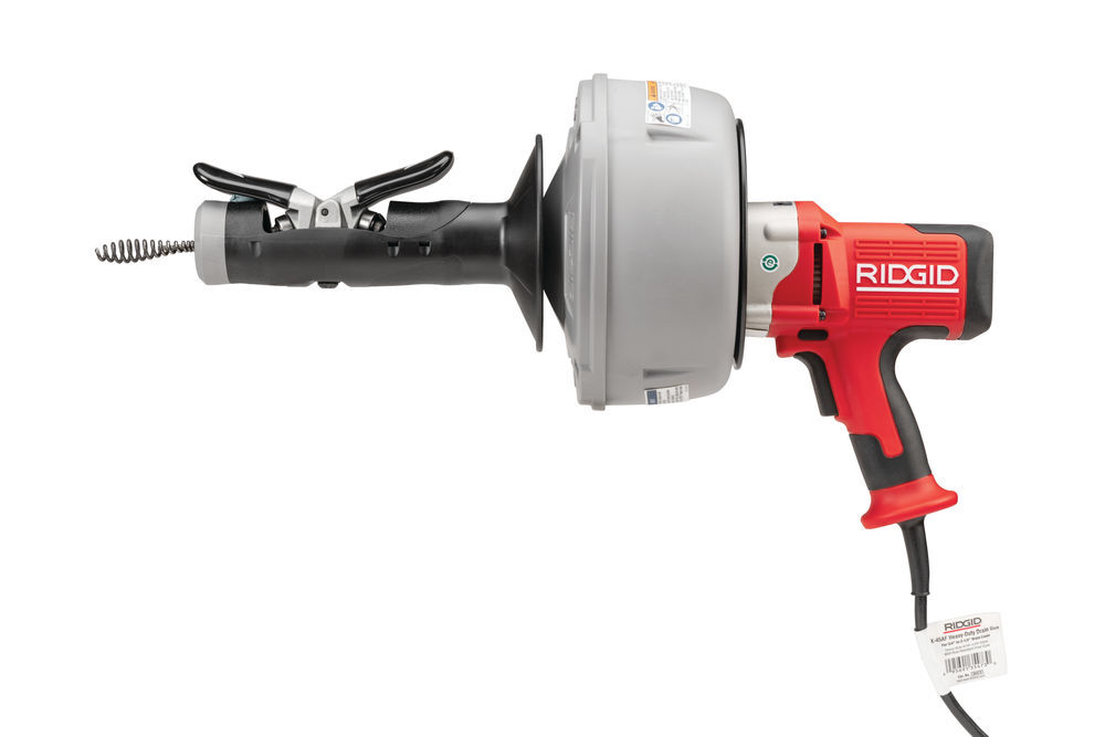 Ridgid K-45 Sink Machine with Manual Controls, 3 Inner Drums, 5 Piece Head Set, Metal Carrying Case, & Gloves, large image number 1