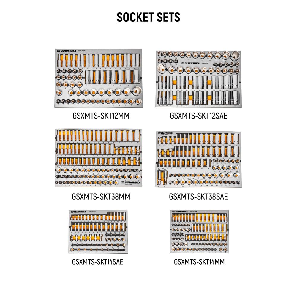 GEARWRENCH 1024 Piece MEGAMOD Master Mechanics Tool Set in Premium Modular Foam Trays with Tool Storage, large image number 6