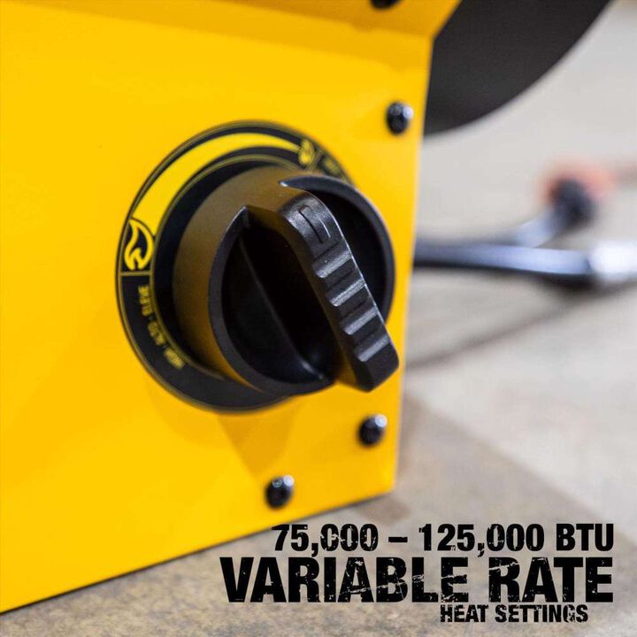 DEWALT 125000 BTU 3125 Sq Ft Area Forced Air Propane Portable Heater, large image number 4