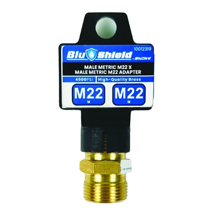 BluBird BluShield Brass Male Metric Pressure Washer Adapter, large image number 6