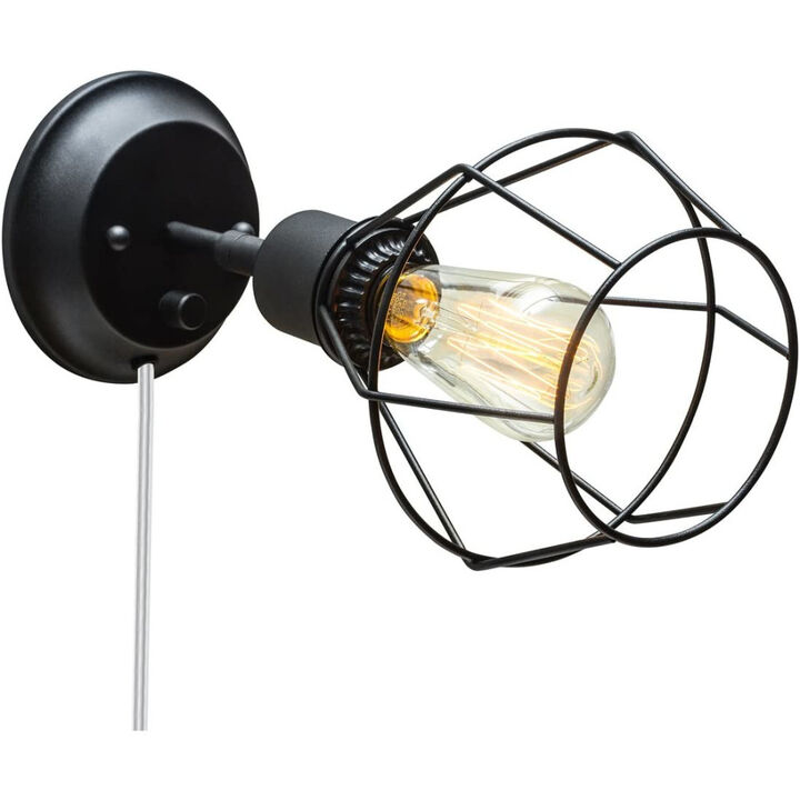Globe Electric Verdum Vintage Wall Sconce Matte Black 60W 1 Light, large image number 3