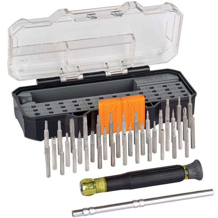 Klein Tools All-in-1 Precision Screwdriver Set with Tamperproof Bits and Case