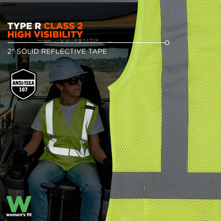 Ergodyne GloWear 8215BAW-S Class 2 Womens Breakaway Hi-Vis Lime Vest 2XL, large image number 1
