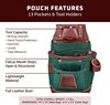 Occidental Leather FatLip 10 Inch Left Hand Leather Tool Bag, Hunter Green, small image number 3