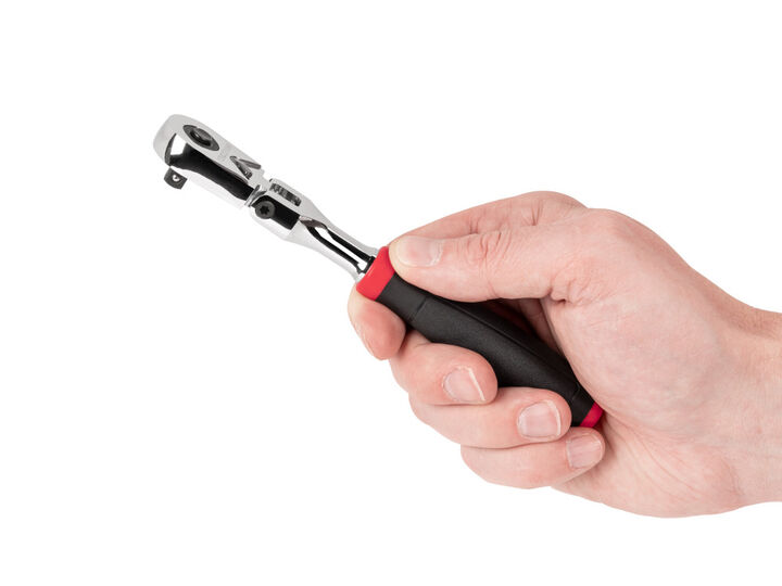 Tekton 1/4 Inch x 6 Inch Flex Head Quick-Release Comfort Grip Ratchet, large image number 5