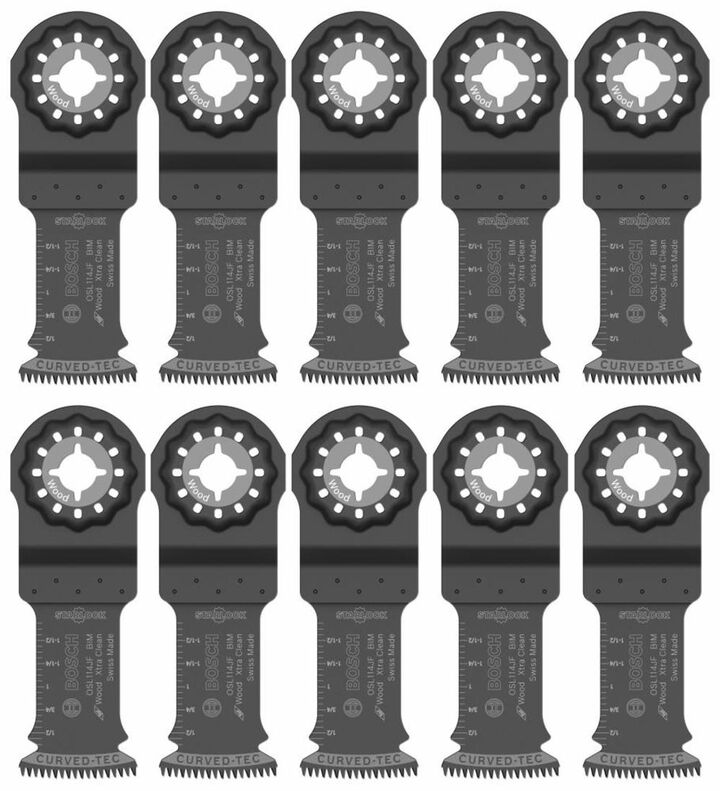 Bosch 1-1/4 In. Starlock Oscillating Multi Tool Bi-Metal Xtra-clean Plunge Cut Blade 10 Pk.