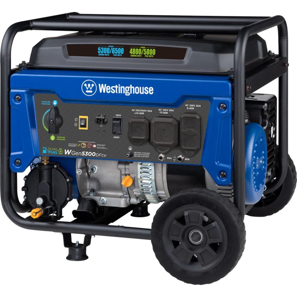 Westinghouse Outdoor Power 6,600 Watt Dual Fuel 49-State Portable Generator with CO Sensor, large image number 9