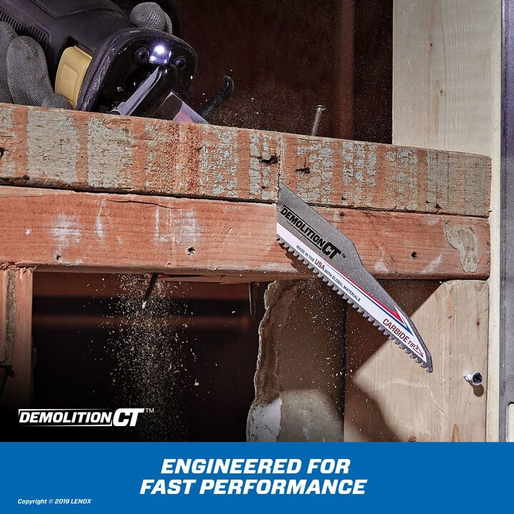 Lenox 12 Inch x 1 Inch Demolition CT Reciprocating Saw Blades 5 Pieces, large image number 4