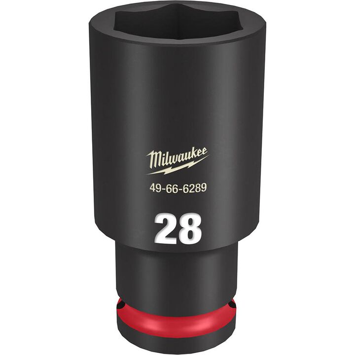 Milwaukee SHOCKWAVE Impact Duty Socket 1/2in Drive 28MM Deep 6 Point