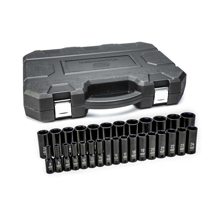 GEARWRENCH 29pc. 1/2In. Drive 6 Point Deep Impact Socket Set