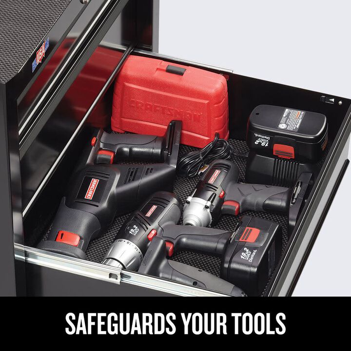 CRAFTSMAN 1000 Series 27 Inch Wide 4 Drawer Rolling Tool Cabinet, Black, large image number 6