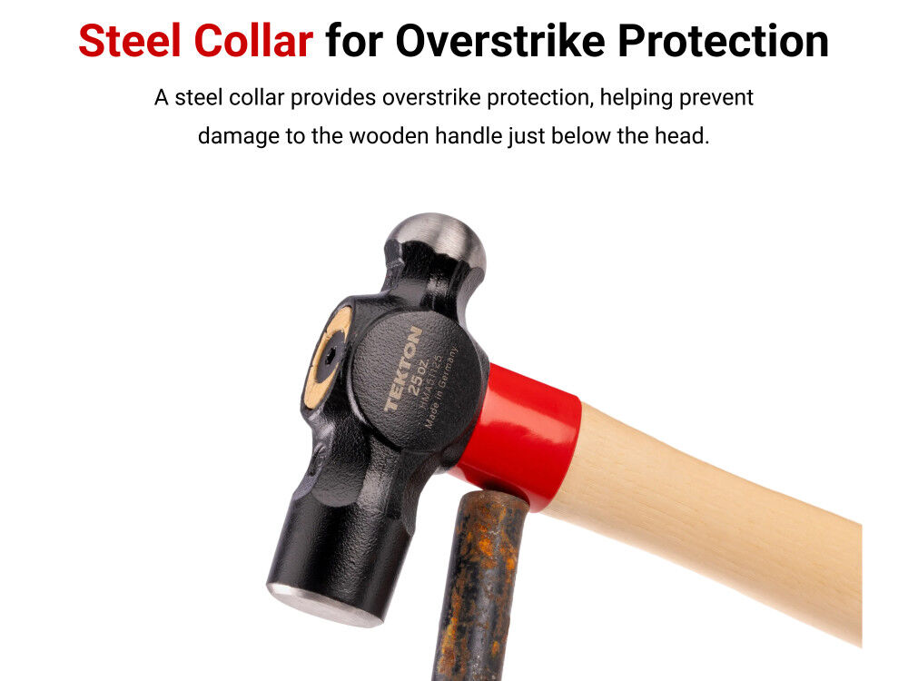 Tekton Ball Peen Hammer Set, 12 Oz, 16 Oz, 25 Oz, 3 Pieces, large image number 4