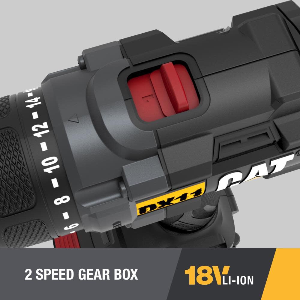 CAT 18V 1/2 in Cordless Drill/Driver with Brushless Motor and Two Batteries, large image number 5
