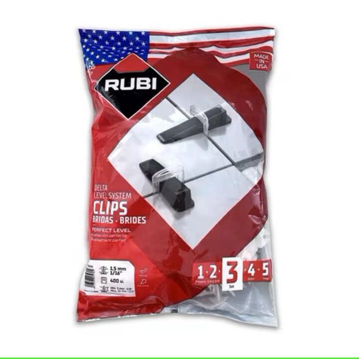 Rubi Tools 1/16 Inch Delta Leveling Clips, 400 Pieces