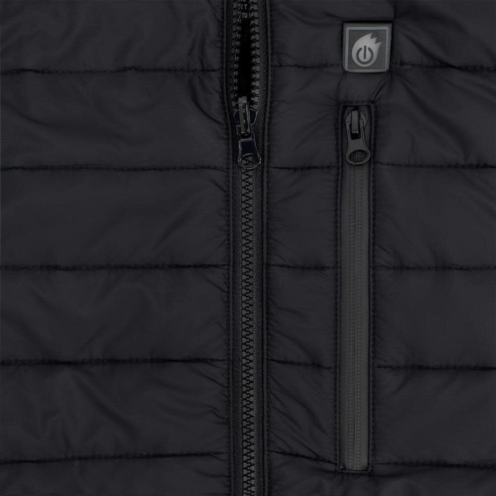 DEWALT Mens Heated Puffer Vest, Black, Large, large image number 5