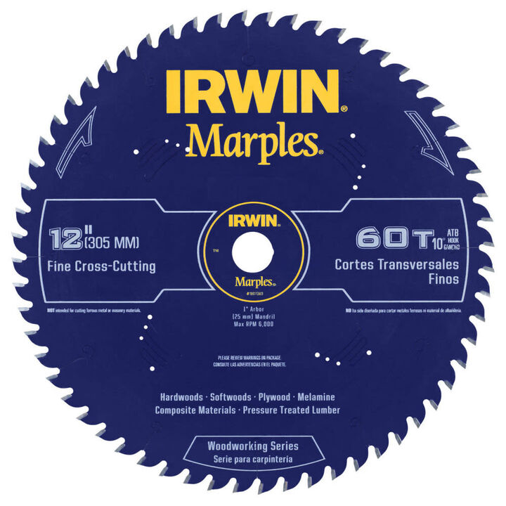 Irwin Marples Woodworking CSB 12 Inch 60T AT Blade