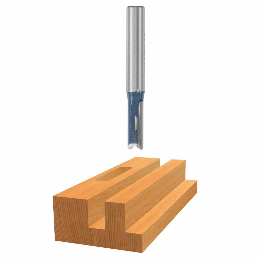 Bosch 3/8 Inch x 1-1/4 Inch Carbide Tipped 2-Flute Straight Bit, large image number 1