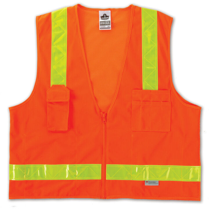 Ergodyne GloWear 8250ZHG Orange Class 2 Surveryors Vest - 2XL/3XL