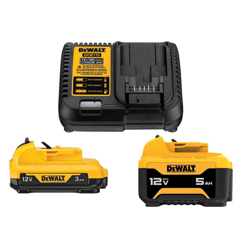 DEWALT 12V STARTER KIT 3 Ah and 5 Ah BATTERY with CHARGER, large image number 1