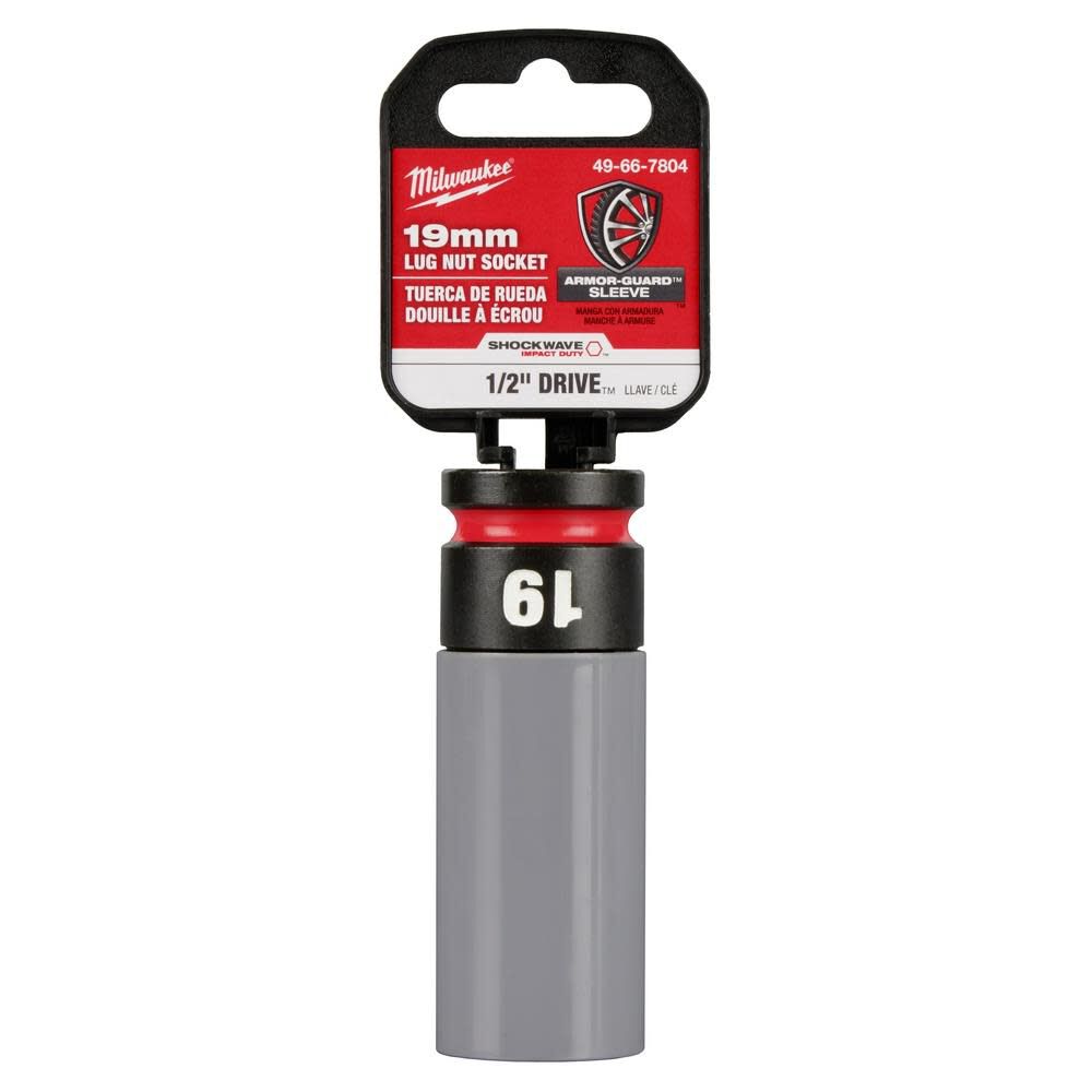 Milwaukee SHOCKWAVE Impact Duty Socket 1/2 Drive 19MM Metric Lug Nut Wheel, large image number 10