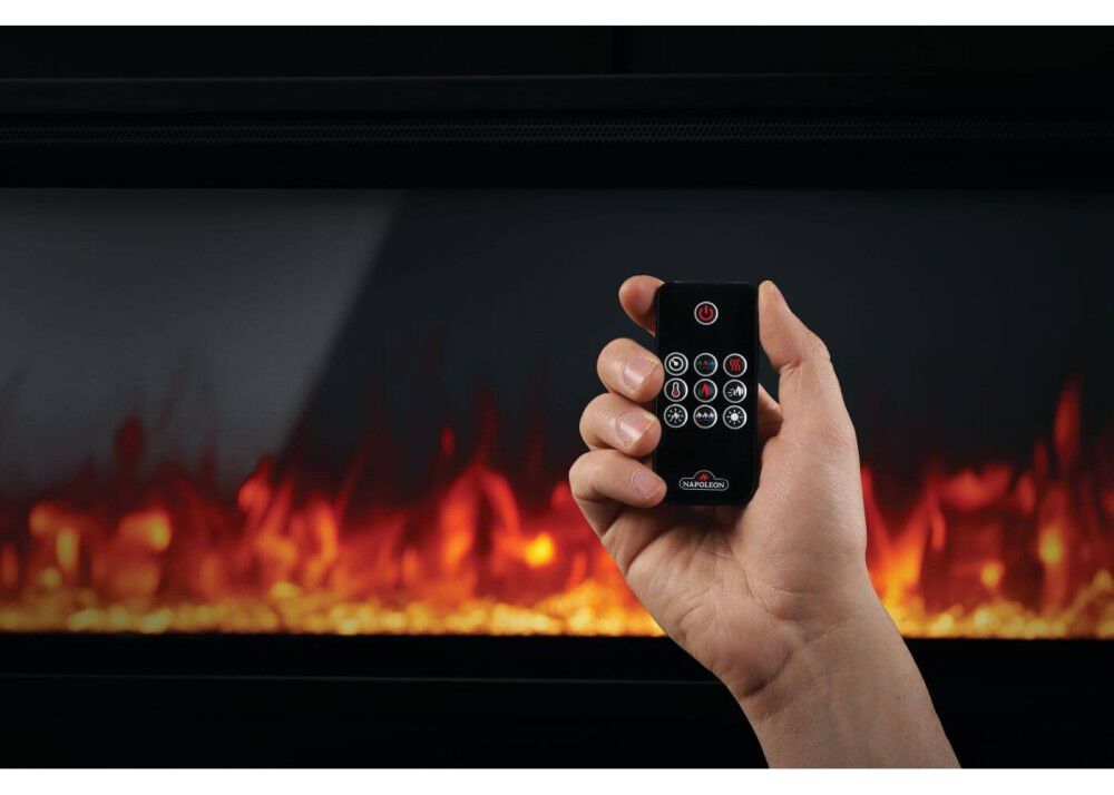Napoleon Entice 50 Inch Black Single-Sided Wall-Hanging Electric Fireplace, large image number 15