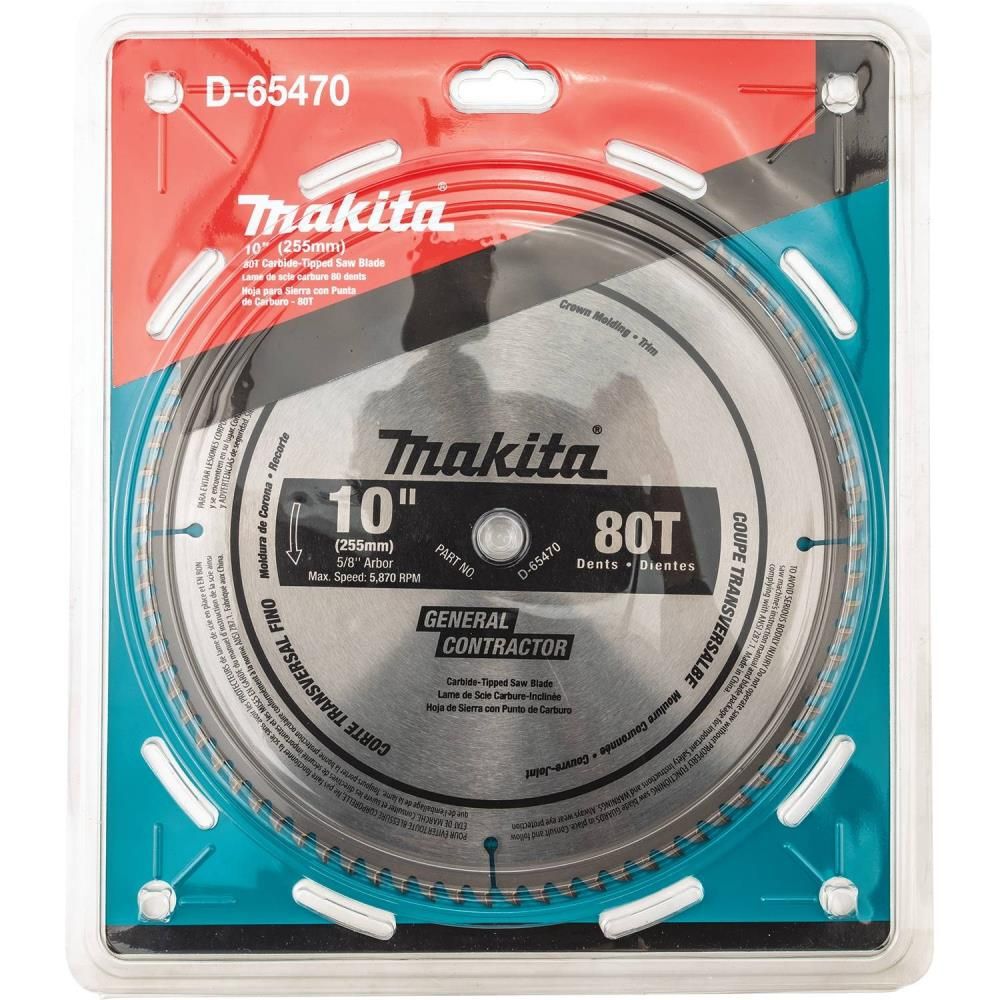 Makita Miter Saw Blade 10in 80T Micro Polished Fine Crosscutting, large image number 2