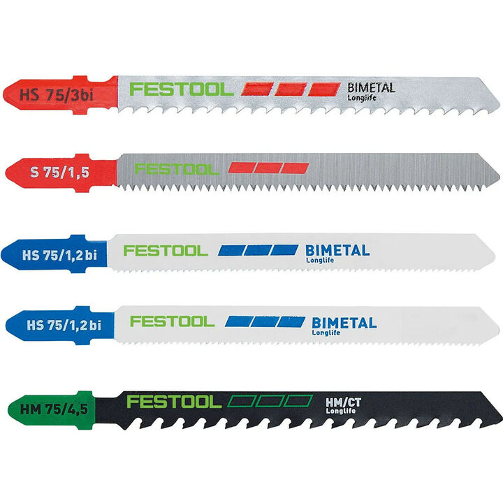 Festool STS-Sort/21 P/M/B 75 mm Length of Cut Jigsaw Blade Set