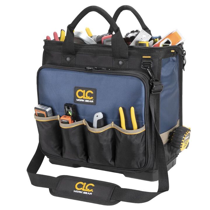 CLC Technician Tool Bag Molded Base Multi Compartment 17in