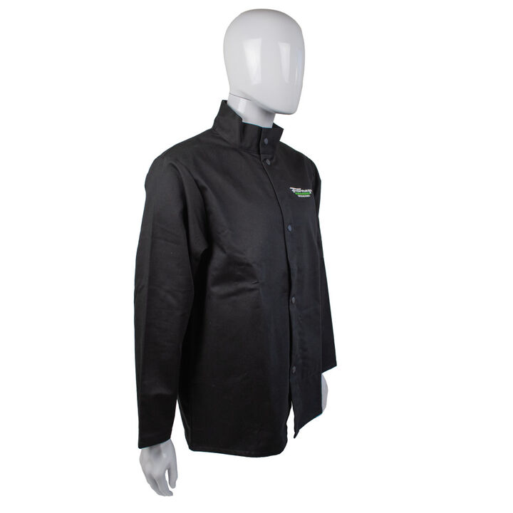 Forney Industries Flame Retardant Light-Duty Welding Jacket, Black, Large