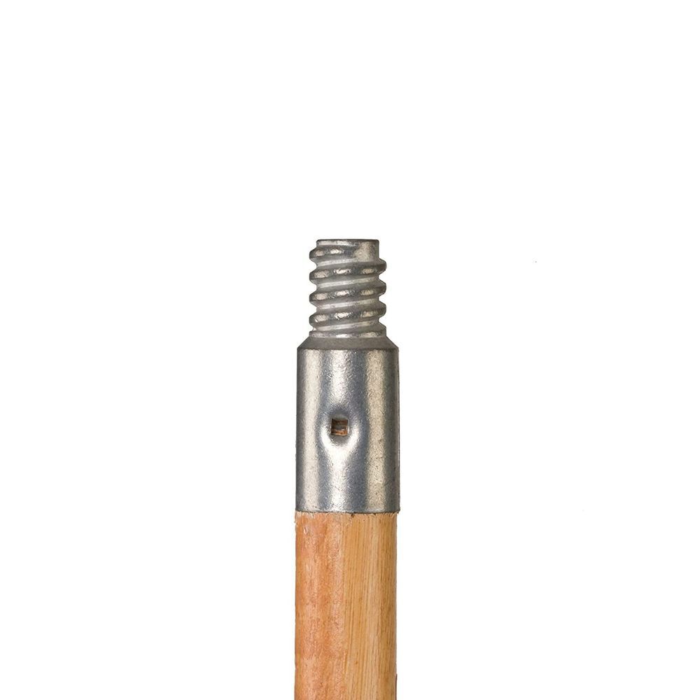 Rubbermaid 60in Lacquered Wood Broom Handle with Threaded Metal Tip, large image number 3