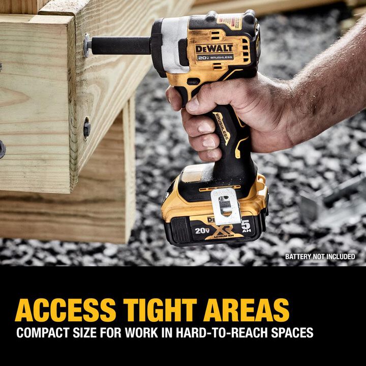 DEWALT 20V MAX 3/8 Inch Impact Wrench Hog Ring Anvil & XR Battery 2 Pack Bundle, large image number 10