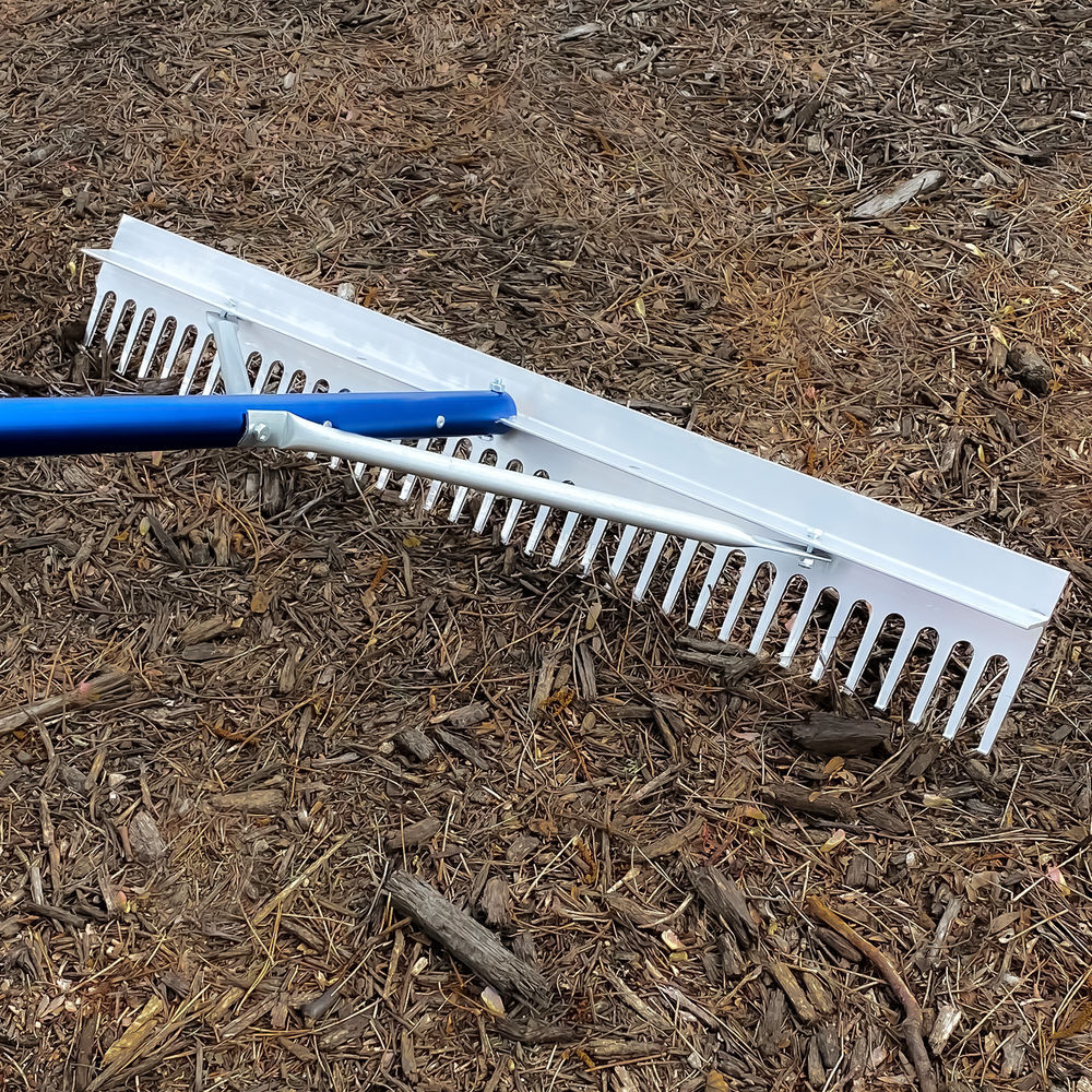 Kraft Tool Co 36 in Landscape Rake with 7 ft Anodized Aluminum Handle, large image number 3