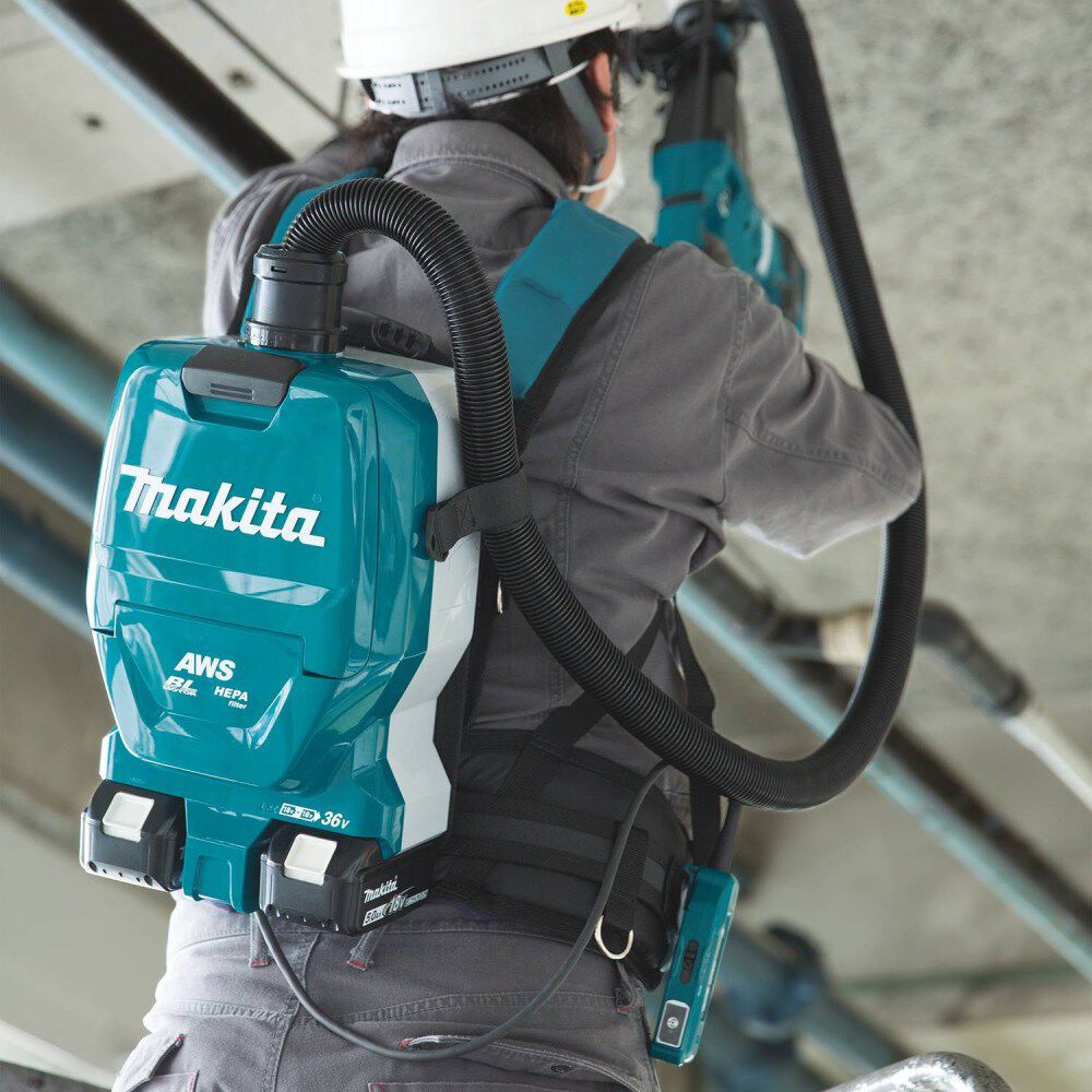 Makita 18V X2 (36V) LXT 1/2 Gallon HEPA Backpack Dry Dust Extractor Kit, large image number 6