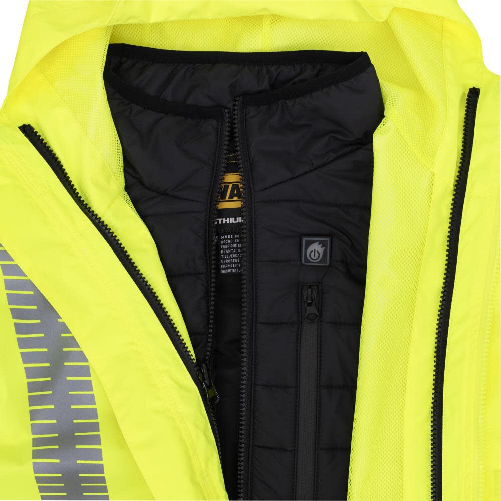 DEWALT Mens Heated Puffer Vest, Black, XL, large image number 10
