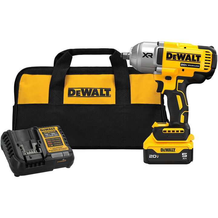 DEWALT 20V MAX XR 1/2in High Torque Impact Wrench with Hog Ring Anvil Kit