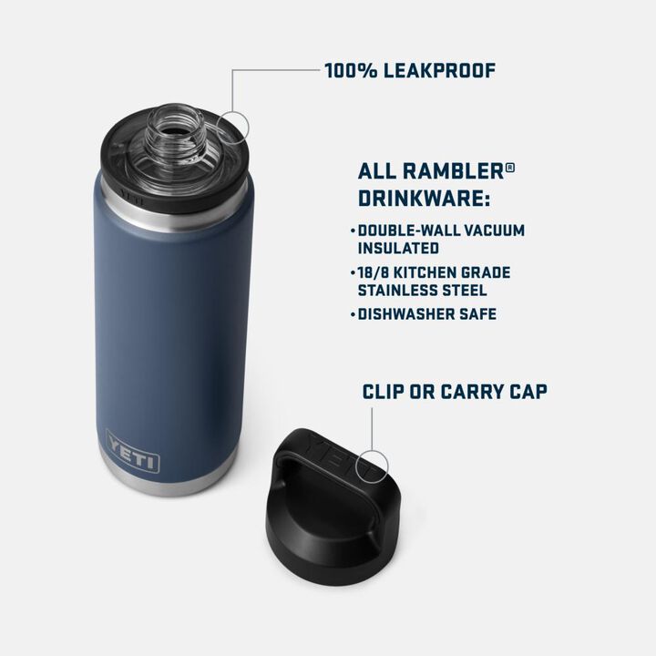 YETI 26oz Rambler Water Bottle with Chug Cap, large image number 3