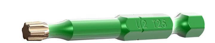 U2 Fasteners U-Bit T25 2 Inch Impact Bits 2 Pack