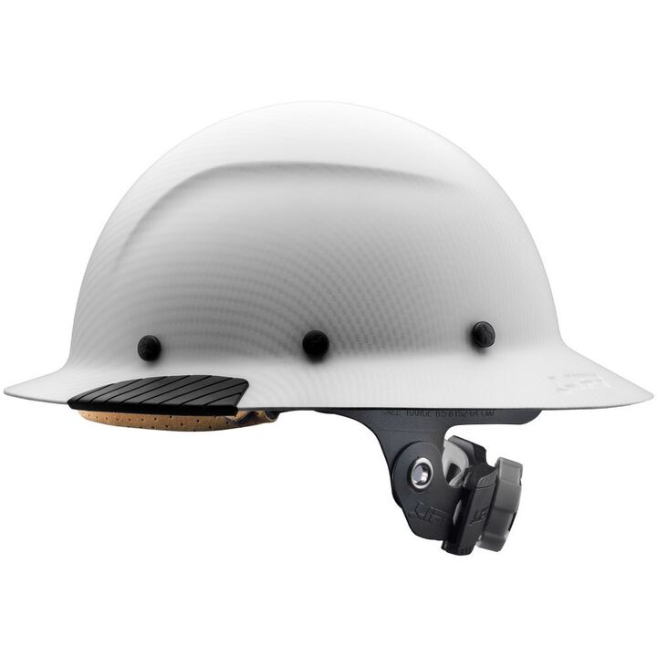 Lift Safety Fiber Resin DAX Carbon Full Brim Hard Hat, White Matte