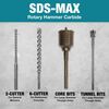 Makita 1-1/8in x 24in SDS-MAX Dust Extraction Drill Bit, small image number 3