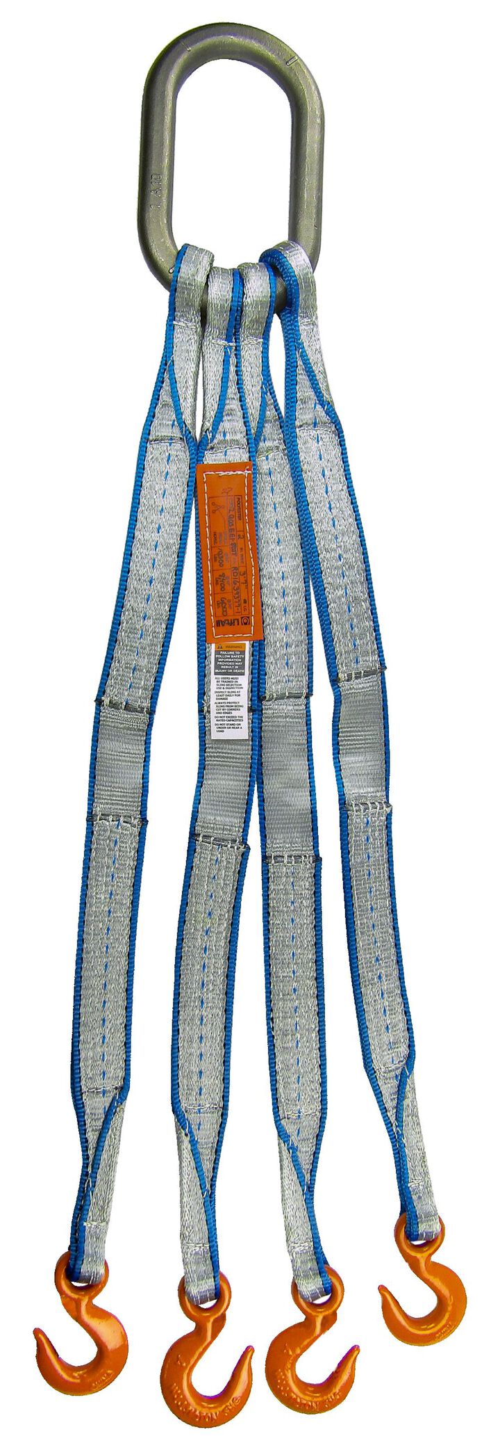 Lift-All 1 inch x 3 foot Quad Leg Oblong Eye & Eye 2-Ply Tuff-Edge III Bridle Sling