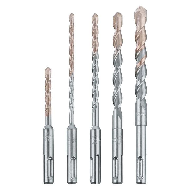DEWALT SDS Plus Bits Set Rock Carbide Tip 5pc