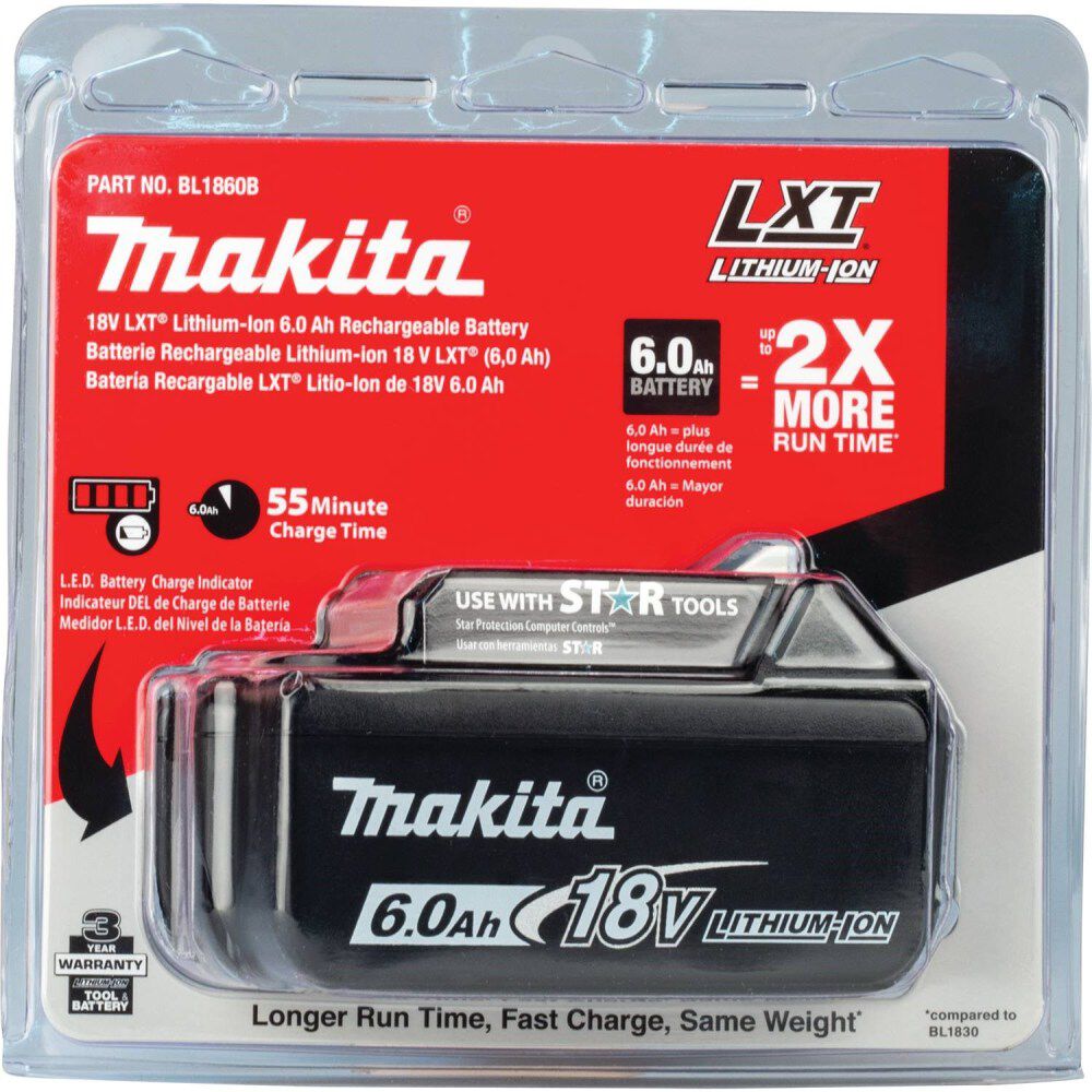 Makita 18V LXT 18V 6Ah Lithium Ion Power Tool Battery Pack with Fuel Indicator, large image number 5